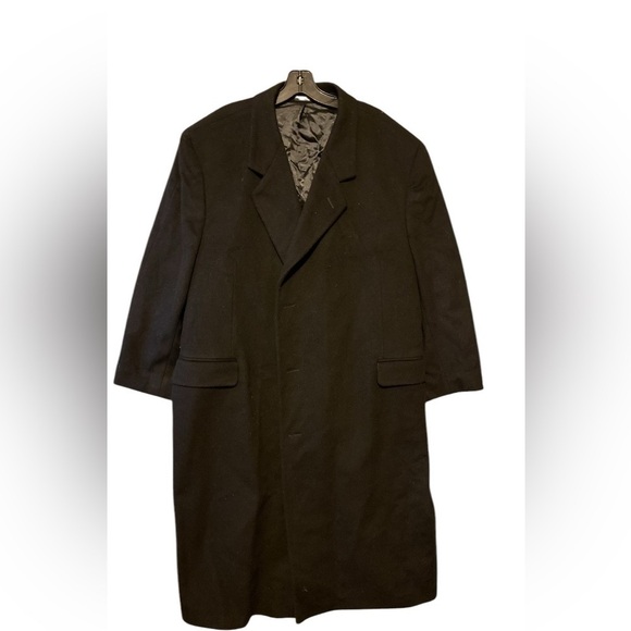 MARIO VALENTE TORINO Made in Italy,Black Wool/Cashmere Men's Overcoat,EU54/US44R - Picture 8 of 8